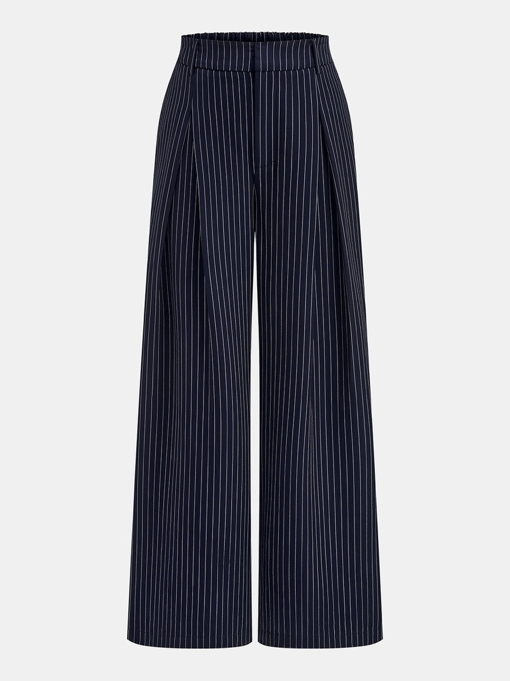 Commense Pinstripe Wrap Tie Top & Wide-Leg Pants Set in Navy size Large. NWT - Picture 4 of 7